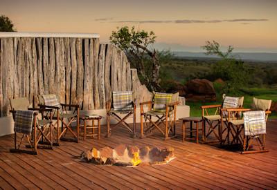 Boma and firepit in the Lalibela Reserve