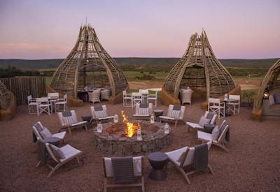 Outdoor boma in the game reserve