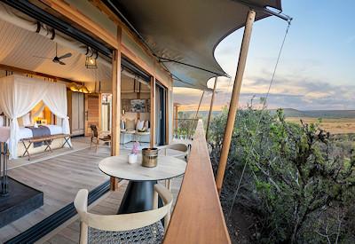 Views out over the Shamwari Private Game Reserve