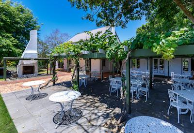 Outdoor dining and drinks area