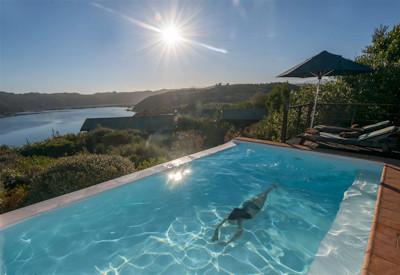Swimming with views of the Knysna lagoon