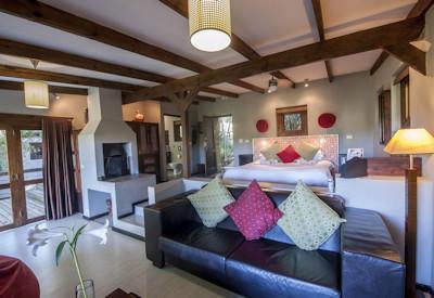 Luxury family suite with fireplace