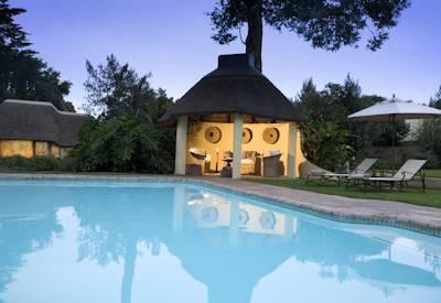 Large and blue swimming pool