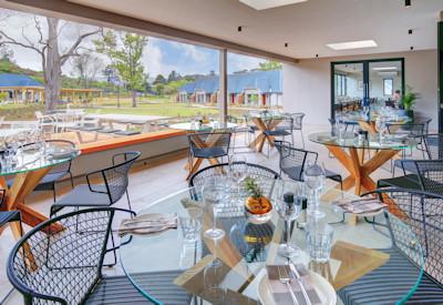 Fine dining with views of the gardens