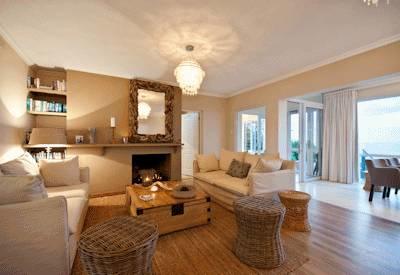 Main lounge area with fireplace