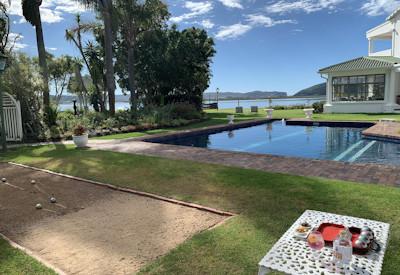 One of the two swimming pools