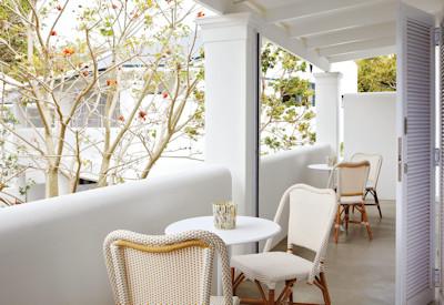 Private veranda for morning coffee