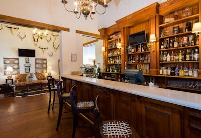 Bar and wine cellar area