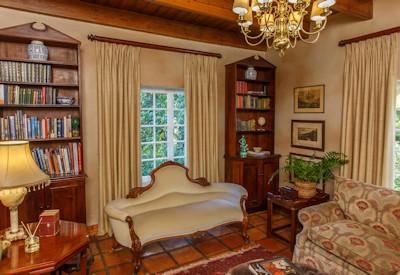 Lounge with library area