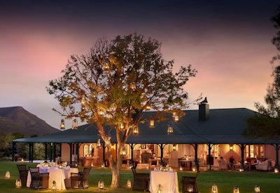 Karoo lodge at night
