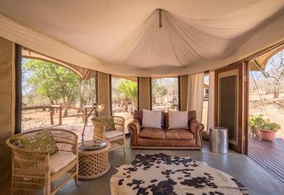 Safari camp with luxury tented suites