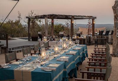 Outdoor dining with a dedicated team in the kitchen