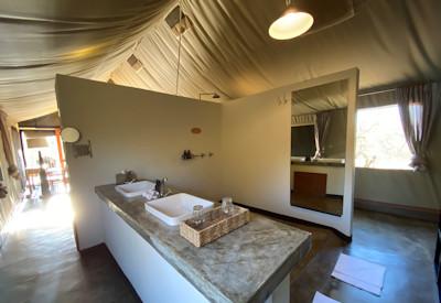 Seperate toilet and shower area