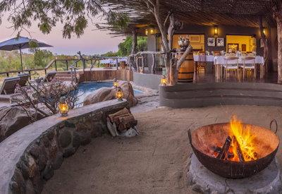 Wildlife viewing deck and firepit