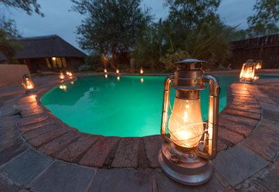 Large wimming pool at the safari lodge