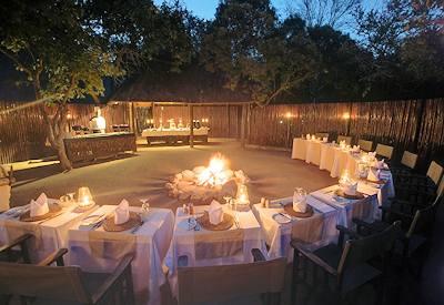 Outdoor dining boma area