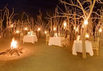 Outdoor dining options at Kkapama