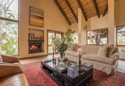 Lounge area with fireplace
