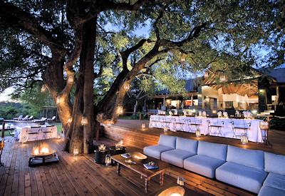 The main view deck and outdor lounge area