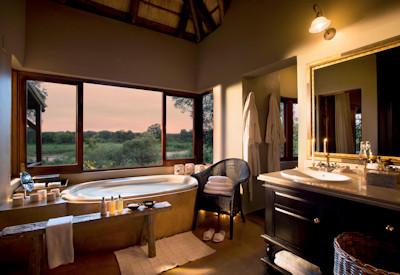 Game viewing opportunities from the en-suite bathroom