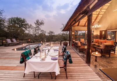 Outdoor lounges and dining areas