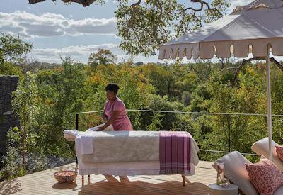 Spa and wellness the the nearby Malewane Lodge