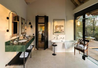 En-suite bathrooms with indoor and outdoor shower options