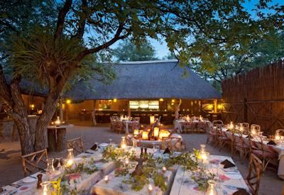 The boma for outdoor dining