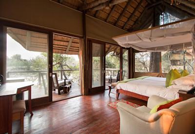 Mosquito nets over the beds