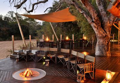 Battery power and lanterns pwer the safari lodge