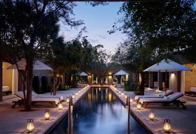 Private plunge pools and sun loungers