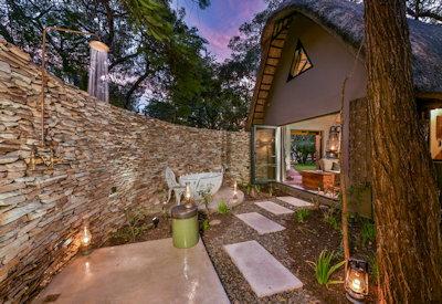 Outdoor shower area