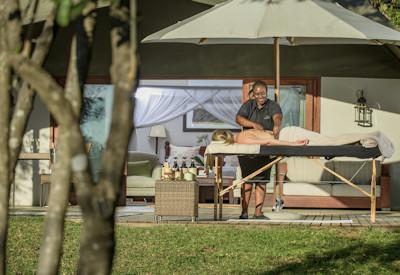 Spa treatments on covered patios