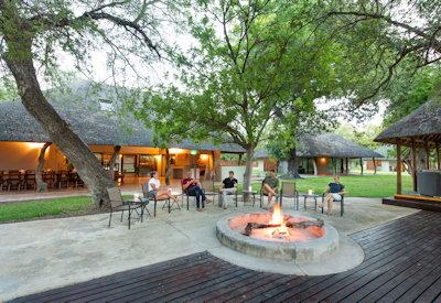 Outdoor firepit area