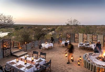 Main outdoor boma area on a hilltop