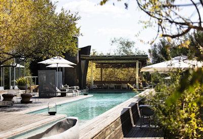 Central guest area and swimming pool