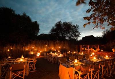 Open air Boma under the night sky