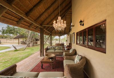 Outdoor sitting area in the Manyeleti