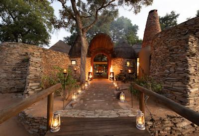 The entrance to safari lodge