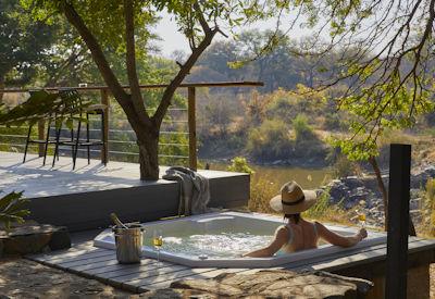 Plunge pool with views of the Makalali Private Game Reserve