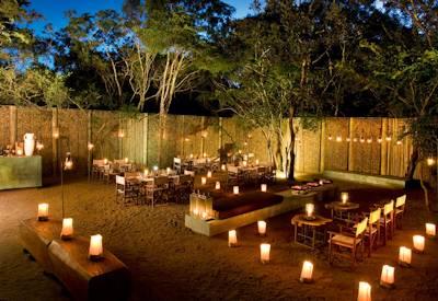 Open air boma area at the lodge