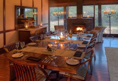 Indoor dining and bar area