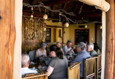 The indoor dining room