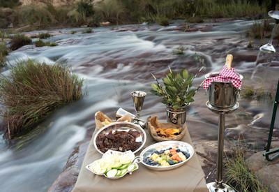 Beautiful scenery amid river ravines and mountains