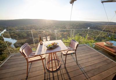 Outdoor dining deck at Noka