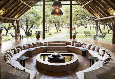 LETAMO Lodge and its central firepit