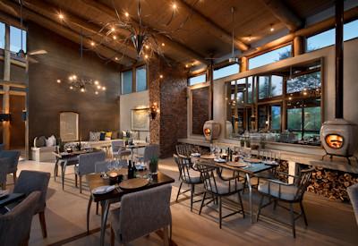 Spacious indoor dining room