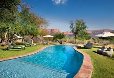 The stunning swimming pool at Marataba