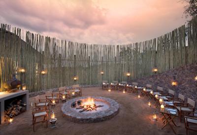 Outdoor dining area and open air boma