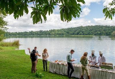 Afternoon tea on Lake Duluti